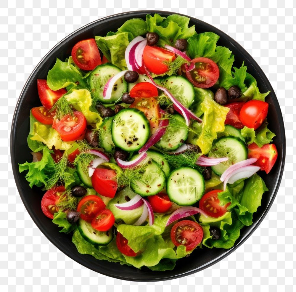PNG Healthy vegetable salad plate food meal. AI generated Image by rawpixel.