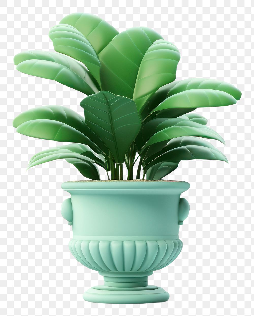 PNG Potted plant leaf vase  