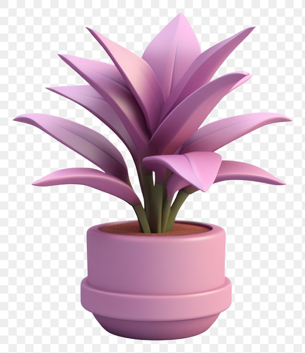 PNG Potted plant flower leaf vase. AI generated Image by rawpixel.