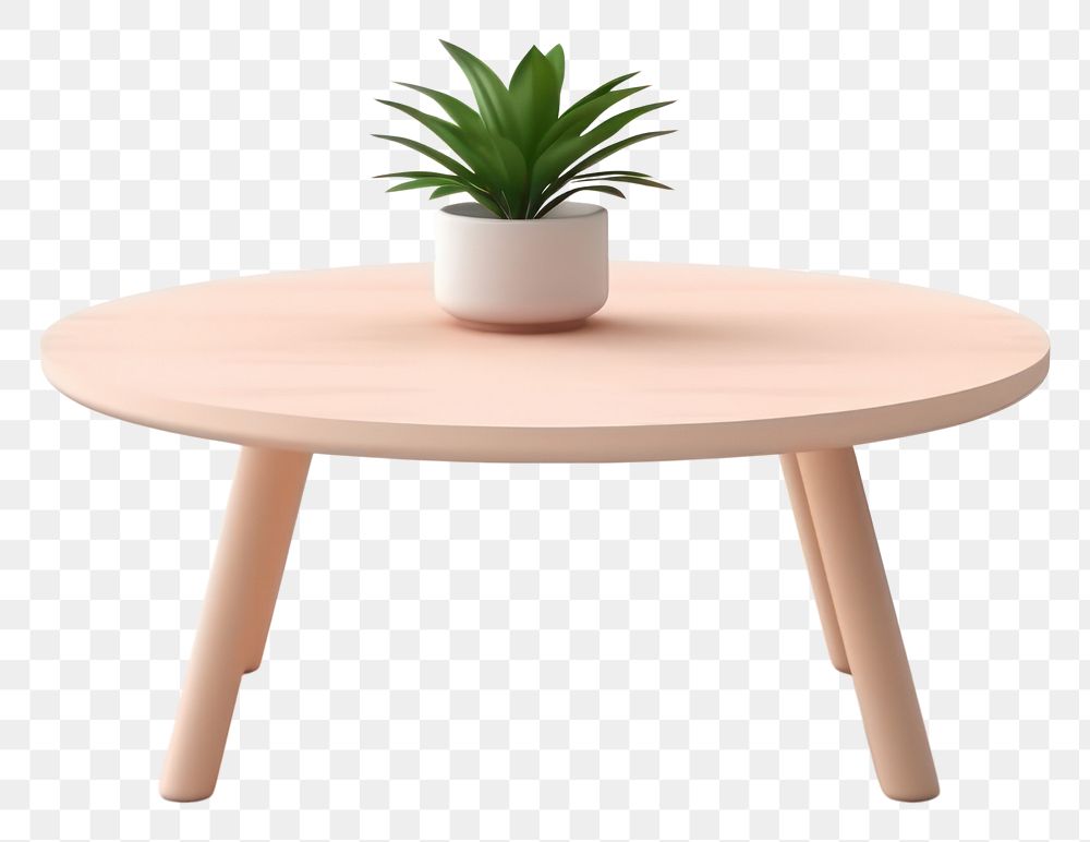 PNG Table furniture white background houseplant. AI generated Image by rawpixel.