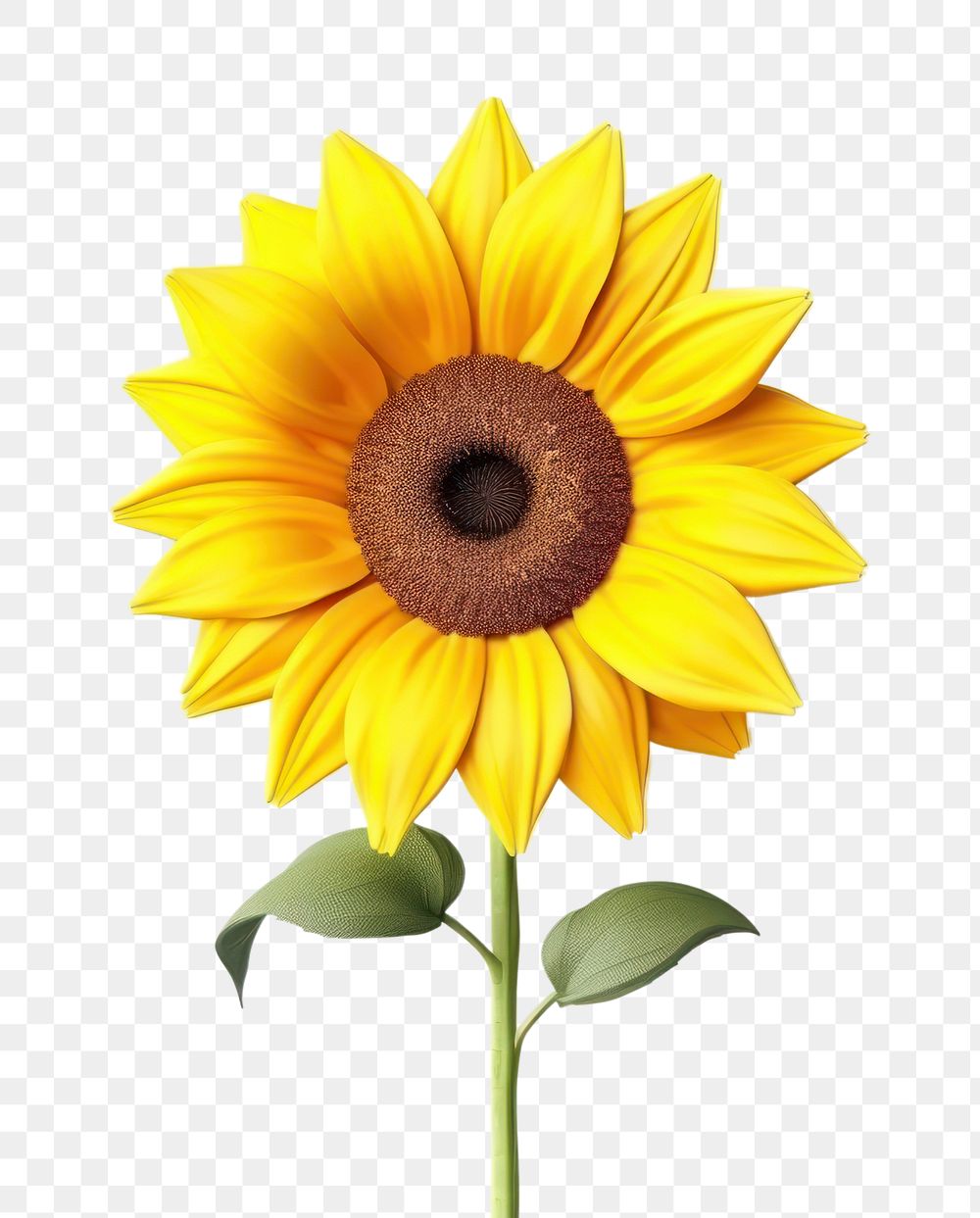 PNG Sunflower blossom plant white background. AI generated Image by rawpixel.