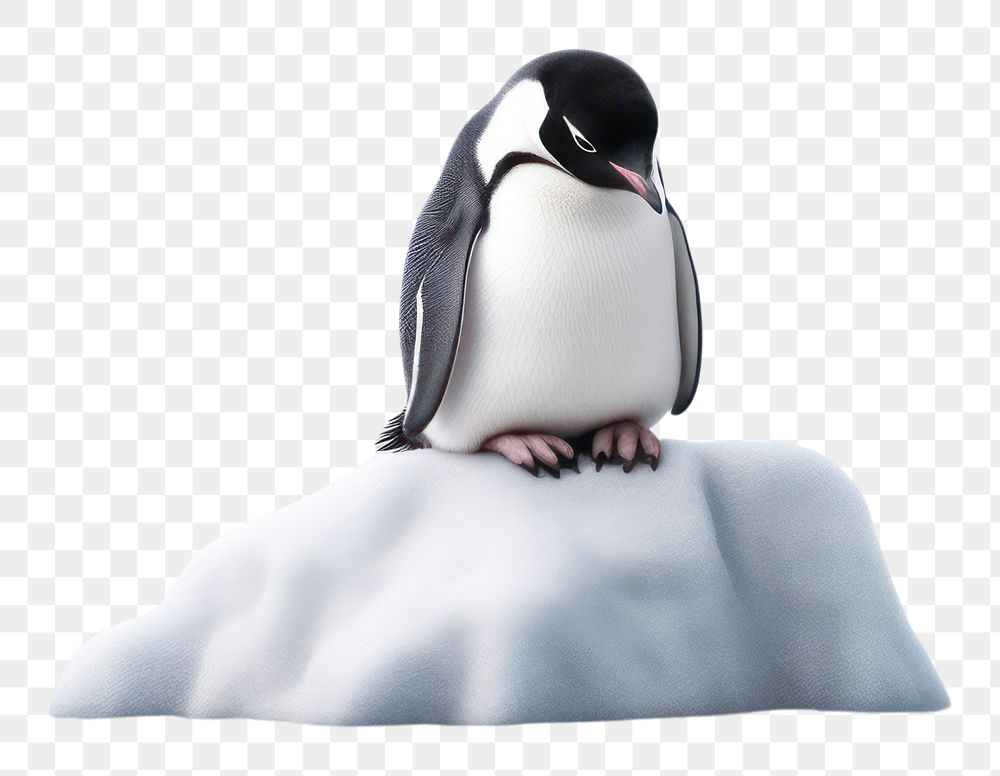 PNG Penguin outdoors iceberg animal. AI generated Image by rawpixel.
