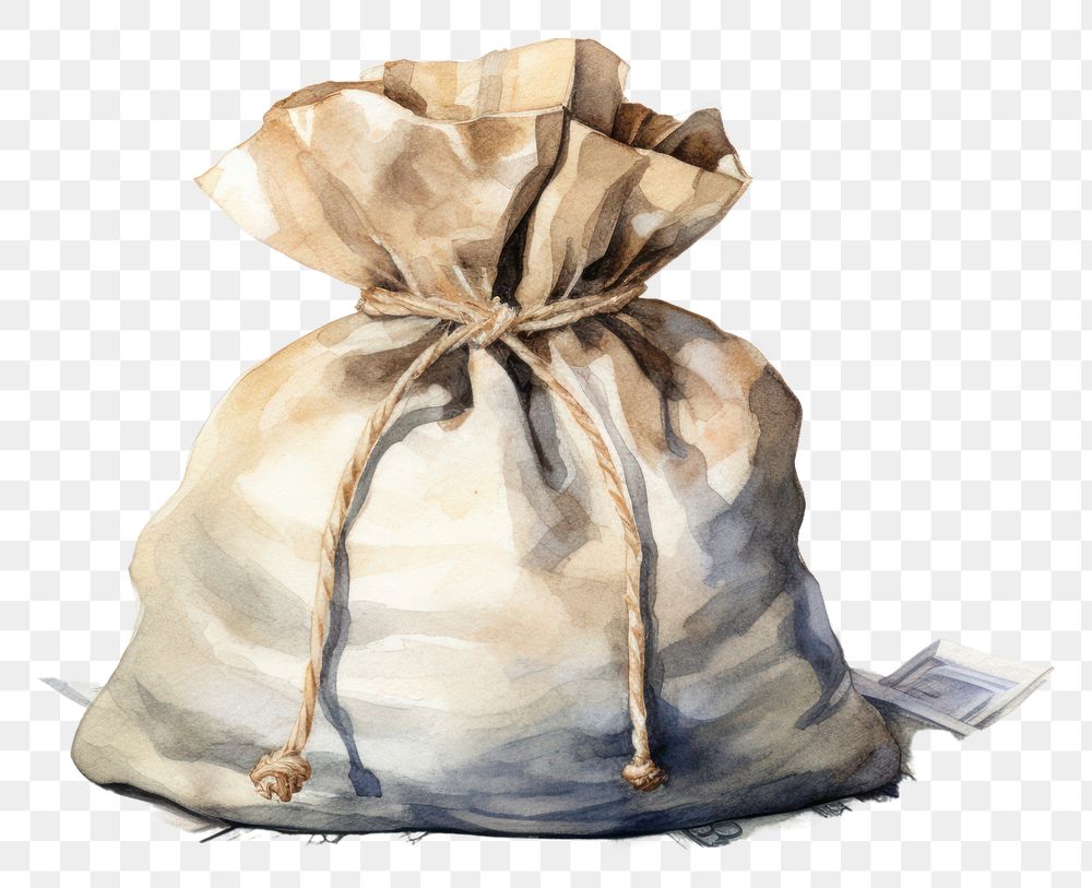 PNG Sack bag crumpled wrinkled. AI generated Image by rawpixel.