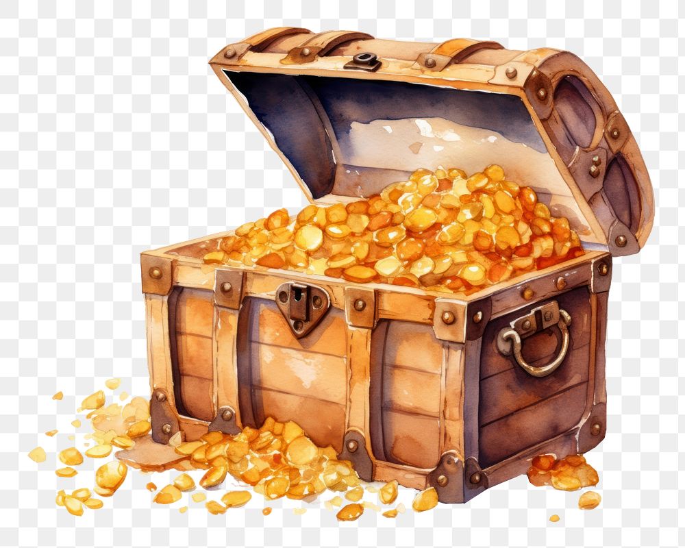 PNG Treasure abundance container popcorn. AI generated Image by rawpixel.