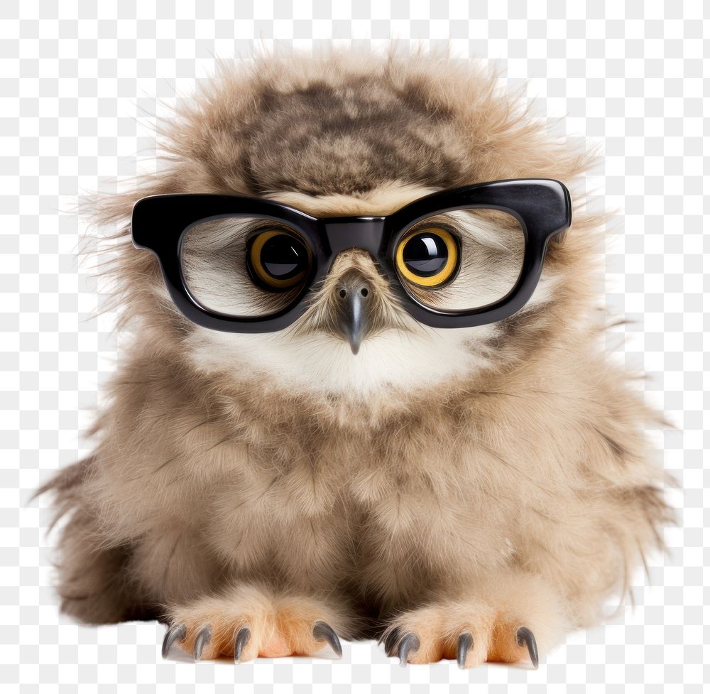 PNG Glasses animal bird owl. AI generated Image by rawpixel.