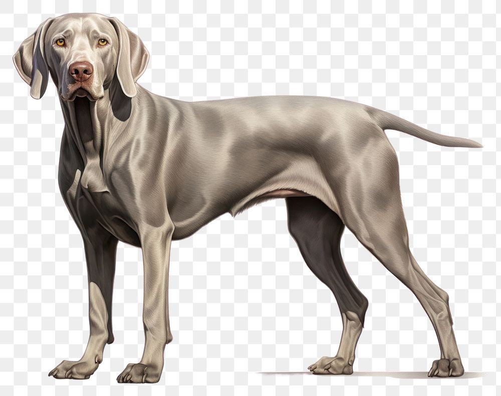PNG Weimaraner pointer animal mammal. AI generated Image by rawpixel.
