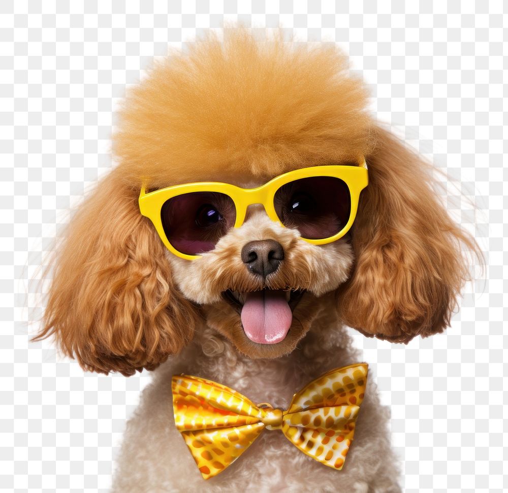 PNG Sunglasses mammal animal poodle. AI generated Image by rawpixel.