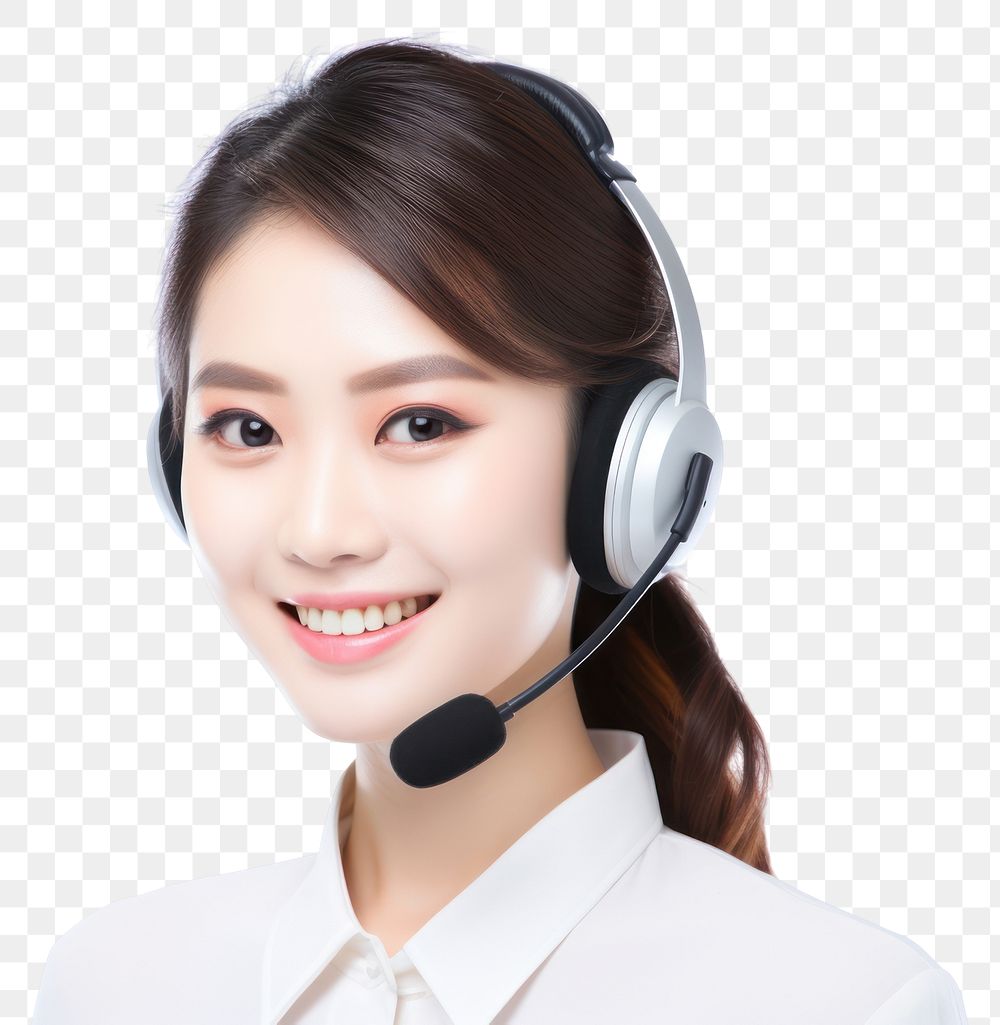 PNG Customer service headphones headset adult. AI generated Image by rawpixel.