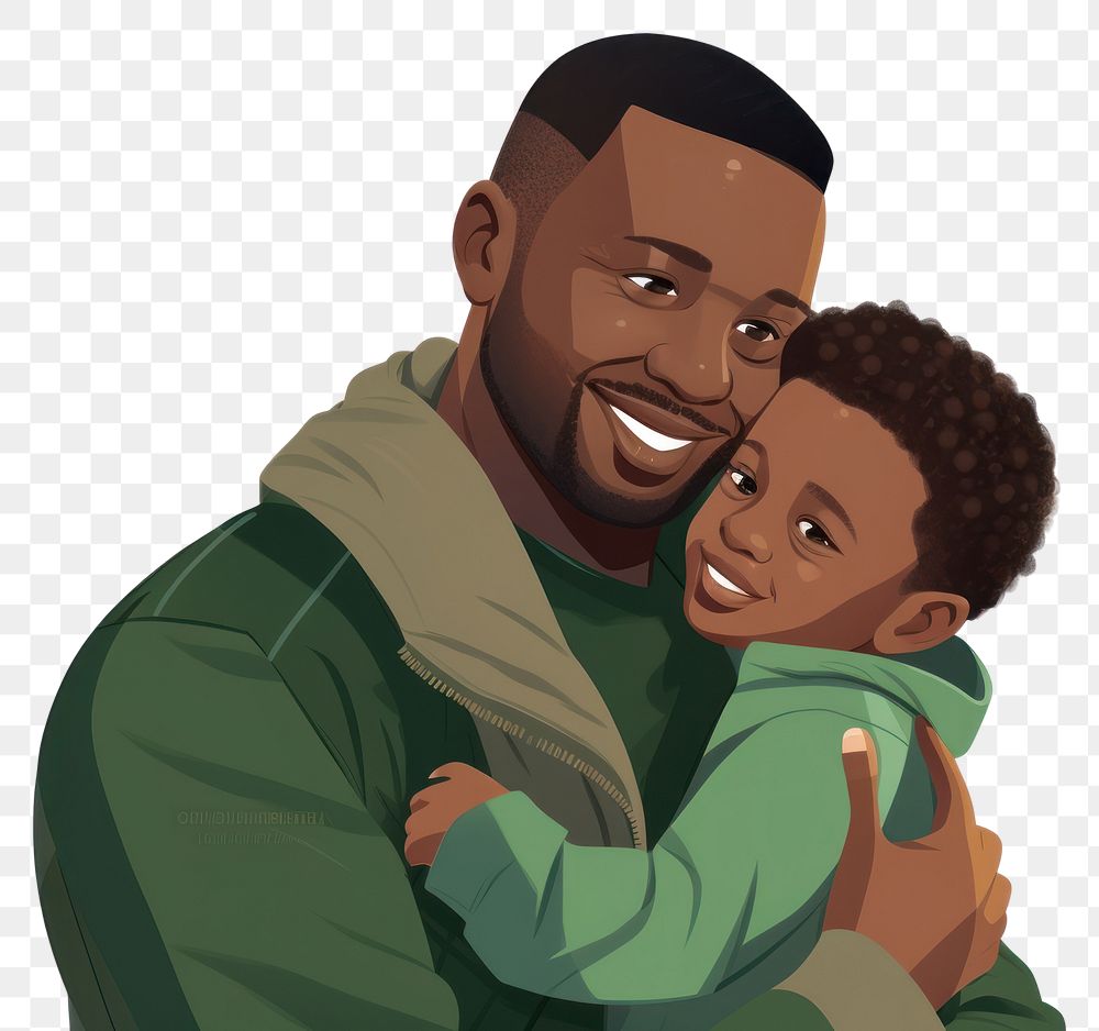 PNG Portrait hugging adult affectionate. AI generated Image by rawpixel.