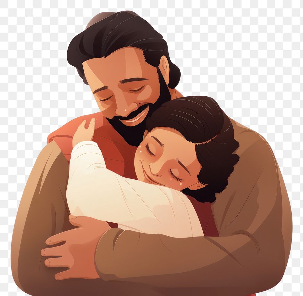 PNG Hugging affectionate togetherness comfortable. AI generated Image by rawpixel.