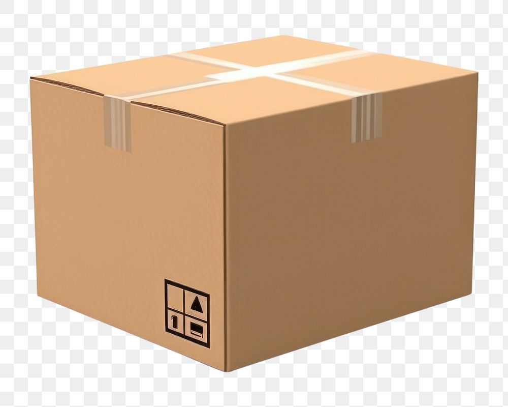 PNG Cardboard carton box delivering. 