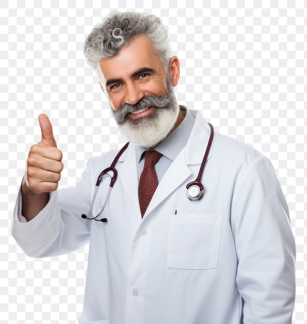 PNG Doctor adult white background stethoscope. AI generated Image by rawpixel.