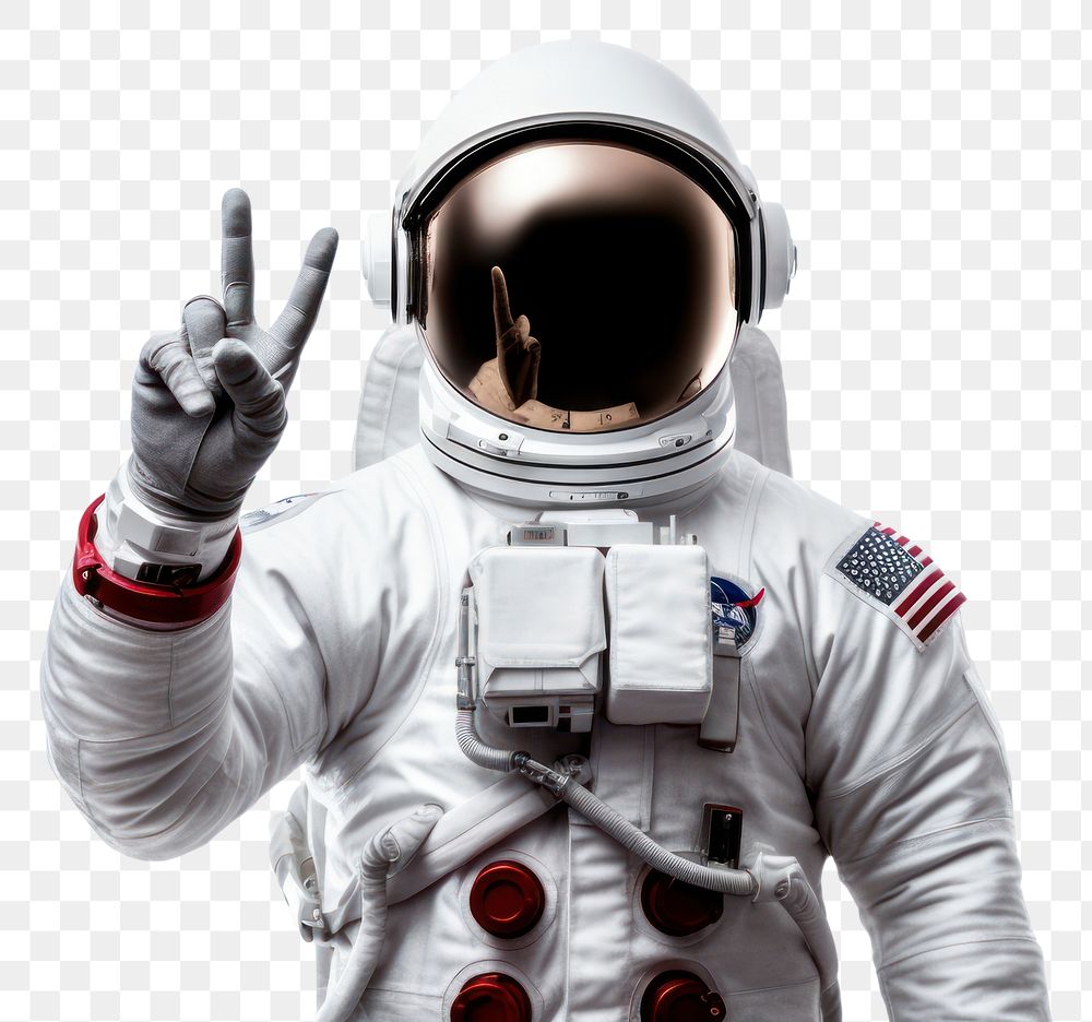 PNG Astronaut protection technology gesturing. AI generated Image by rawpixel.