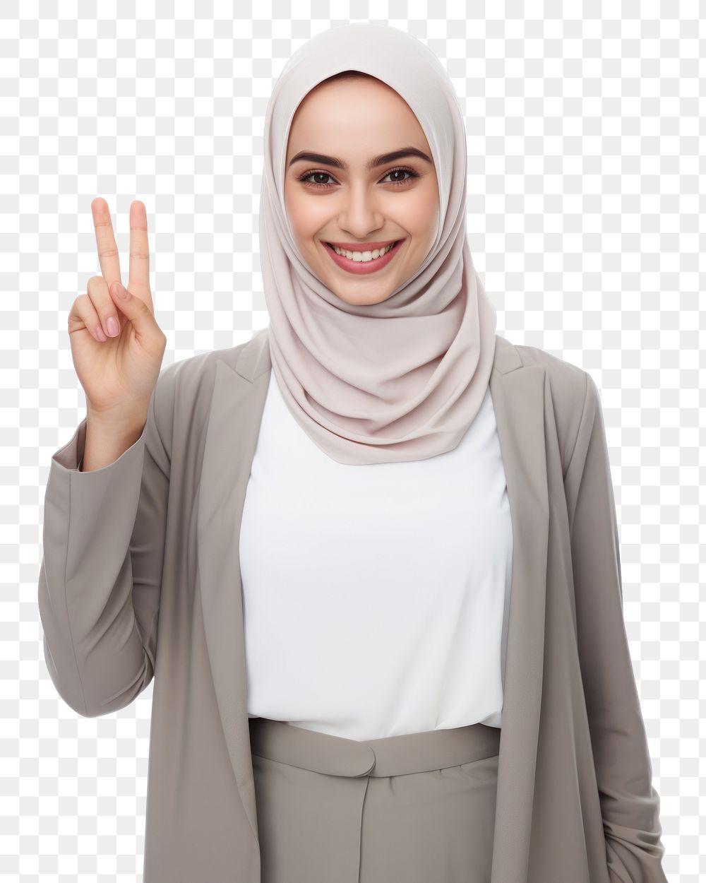 PNG Smile scarf technology gesturing. AI generated Image by rawpixel.