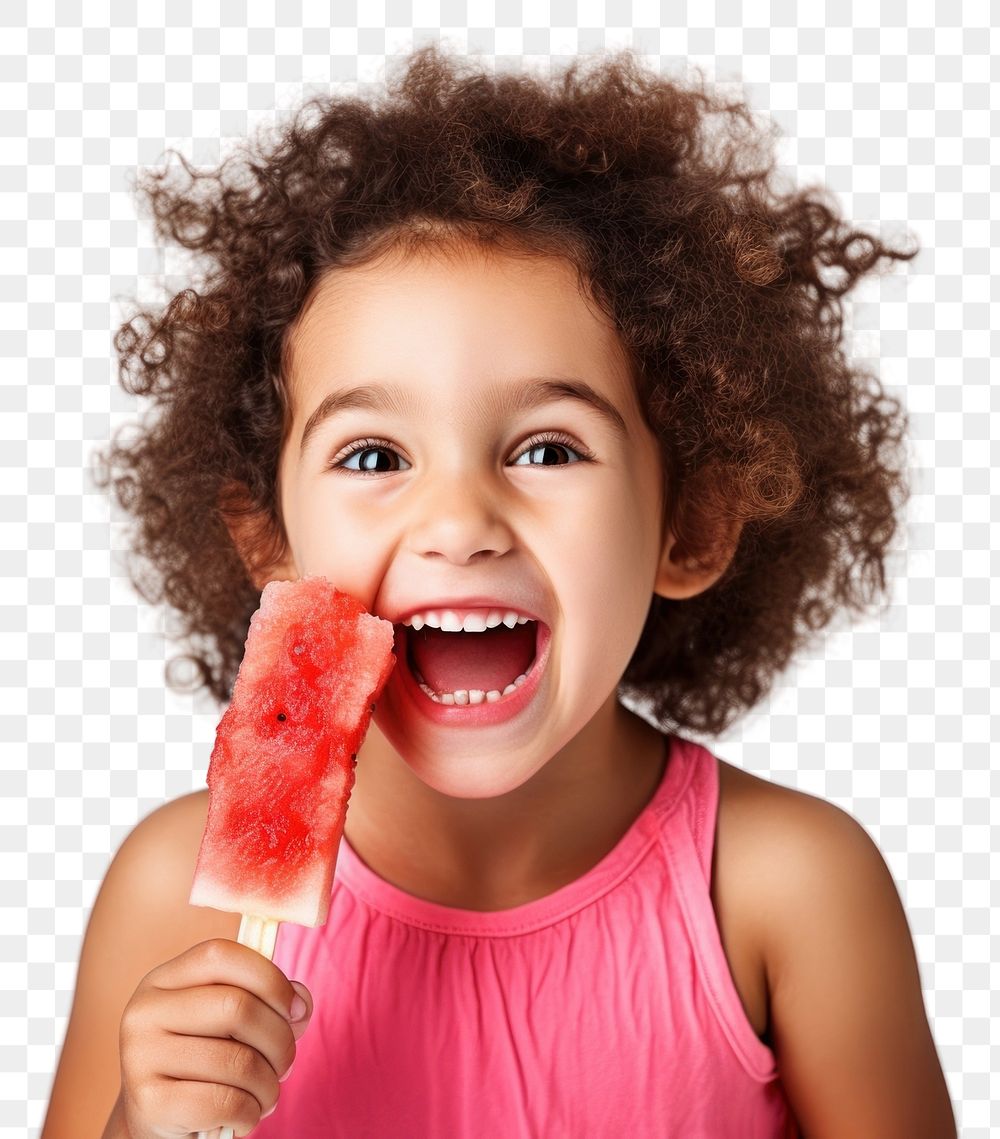 PNG Eating child food watermelon. AI generated Image by rawpixel.