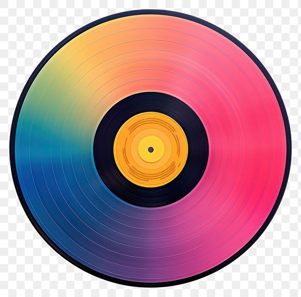 PNG Record white background technology rainbow. AI generated Image by rawpixel.