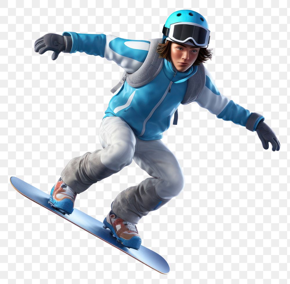 PNG  Snow snowboarding recreation adventure. AI generated Image by rawpixel.