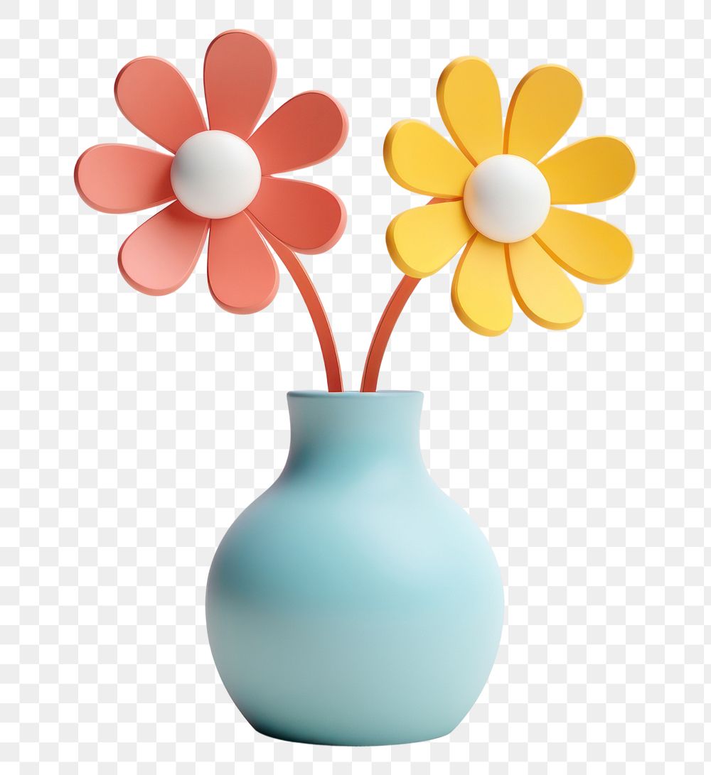 PNG Flower vase blossom plant. AI generated Image by rawpixel.