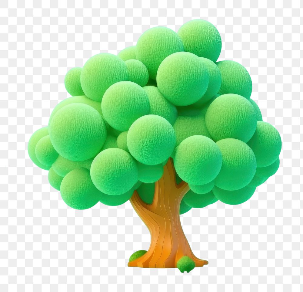 PNG Cartoon green plant tree. AI generated Image by rawpixel.