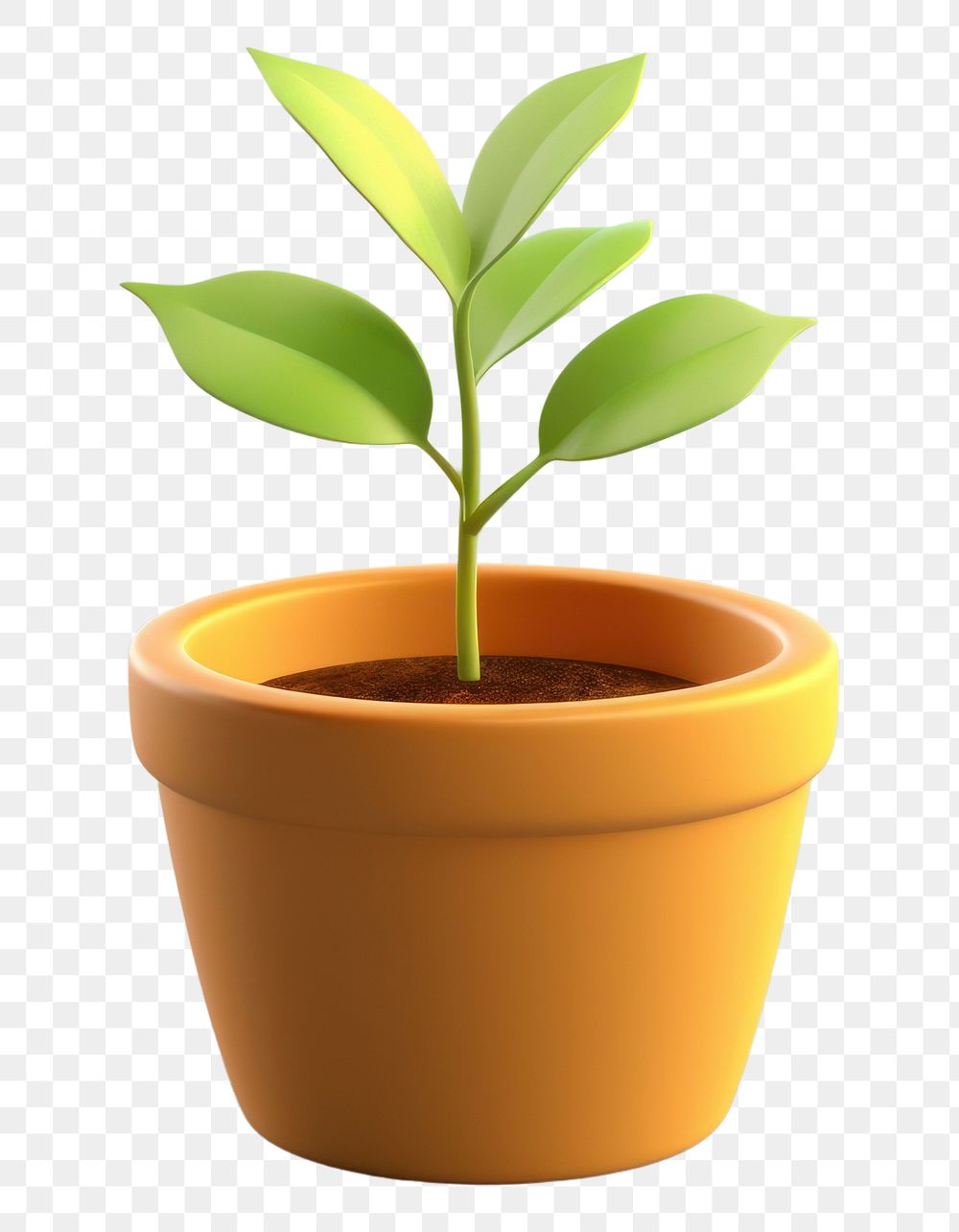 PNG Plant seedling leaf pot. 
