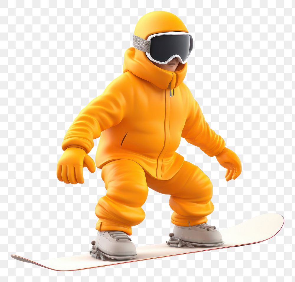 PNG  Snowboarding cartoon sports white background. AI generated Image by rawpixel.