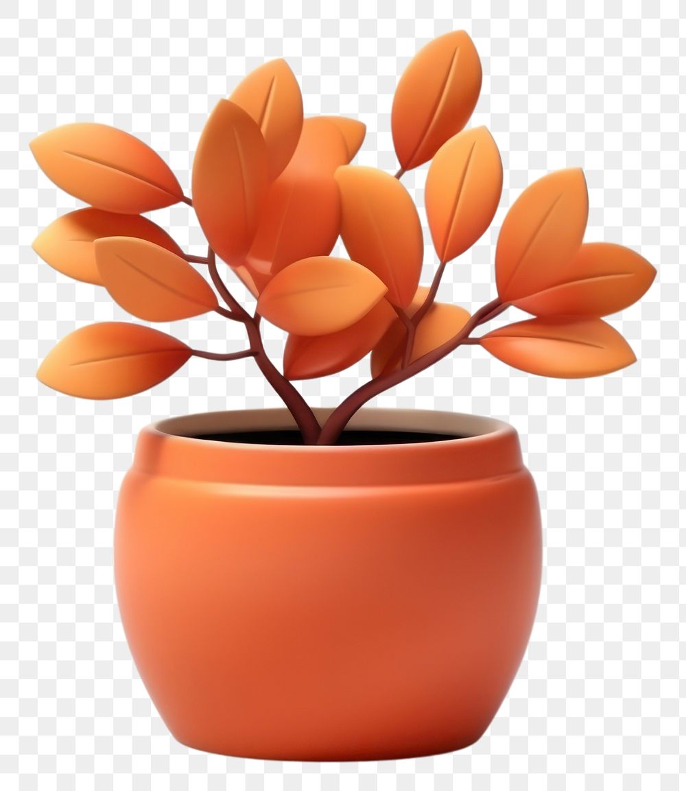 PNG Plant blossom leaf pot. 