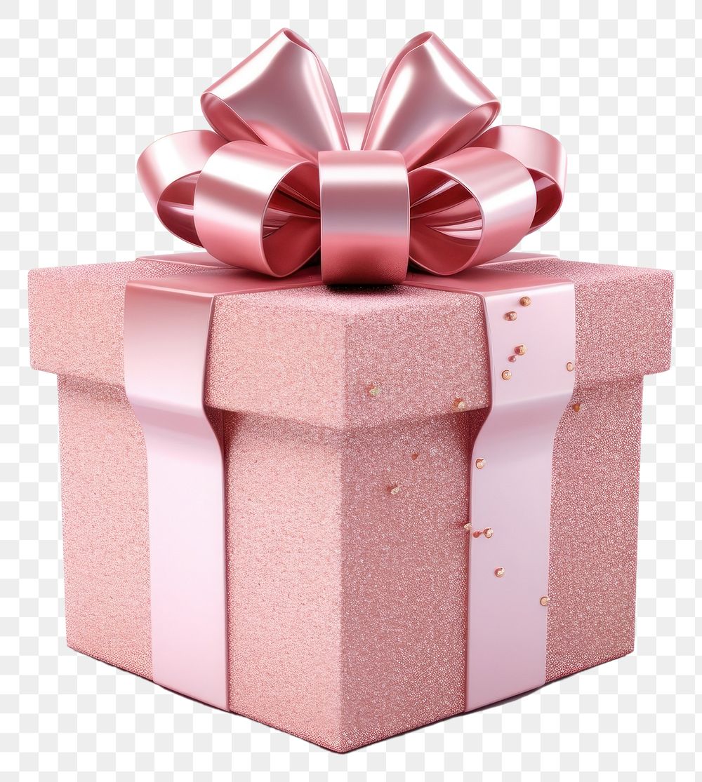 PNG Gift ribbon pink box. 