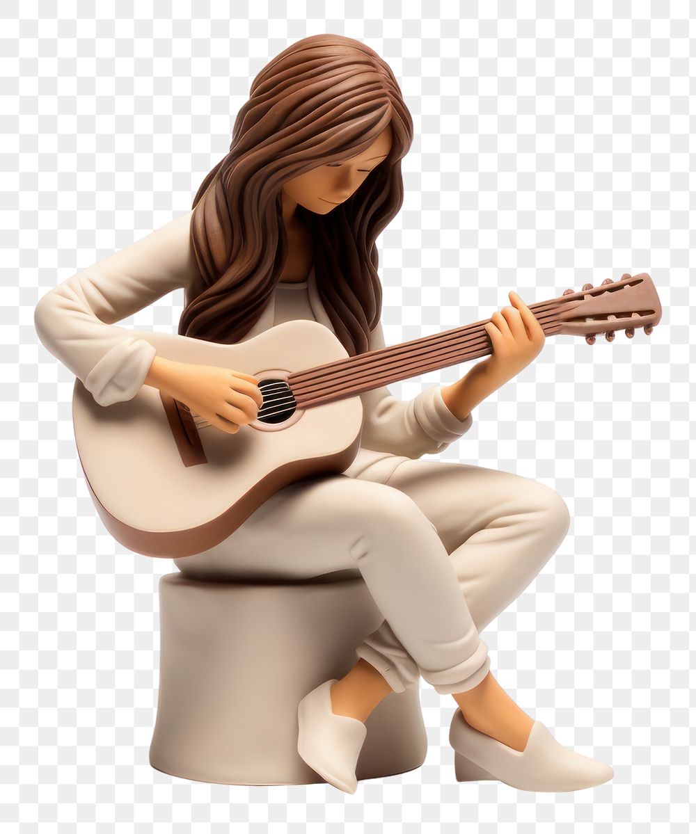 PNG  Musician guitar adult cross-legged. AI generated Image by rawpixel.