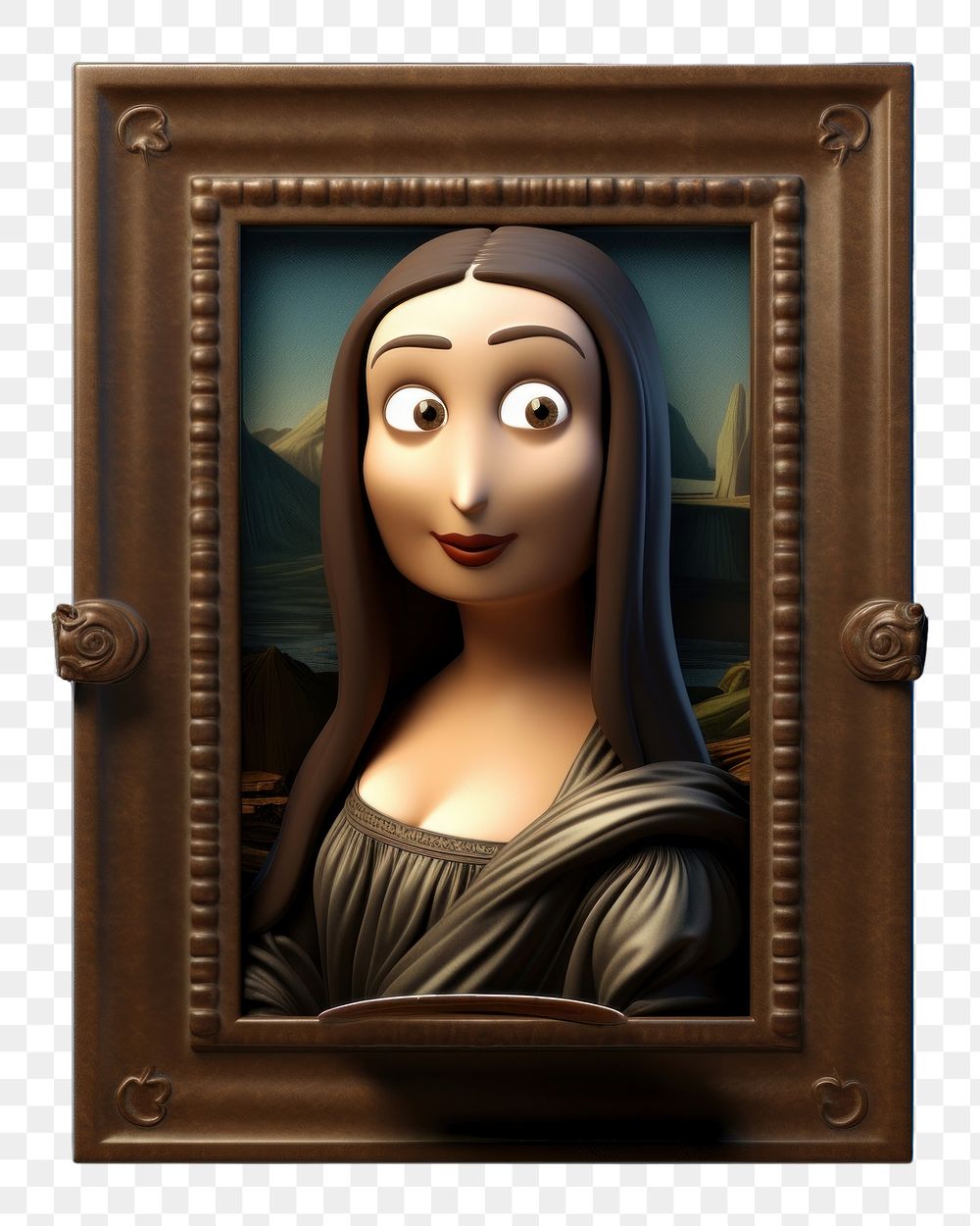 PNG Art painting cartoon doll. AI generated Image by rawpixel.