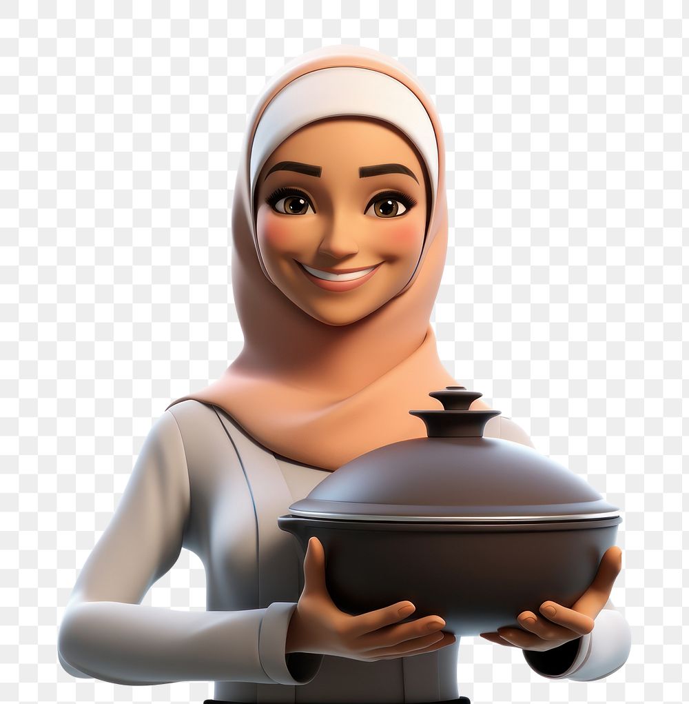 PNG Adult hijab woman food. AI generated Image by rawpixel.