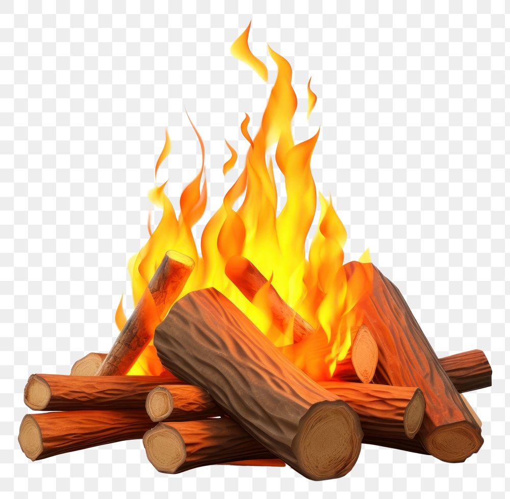 PNG Fire fireplace bonfire white background
