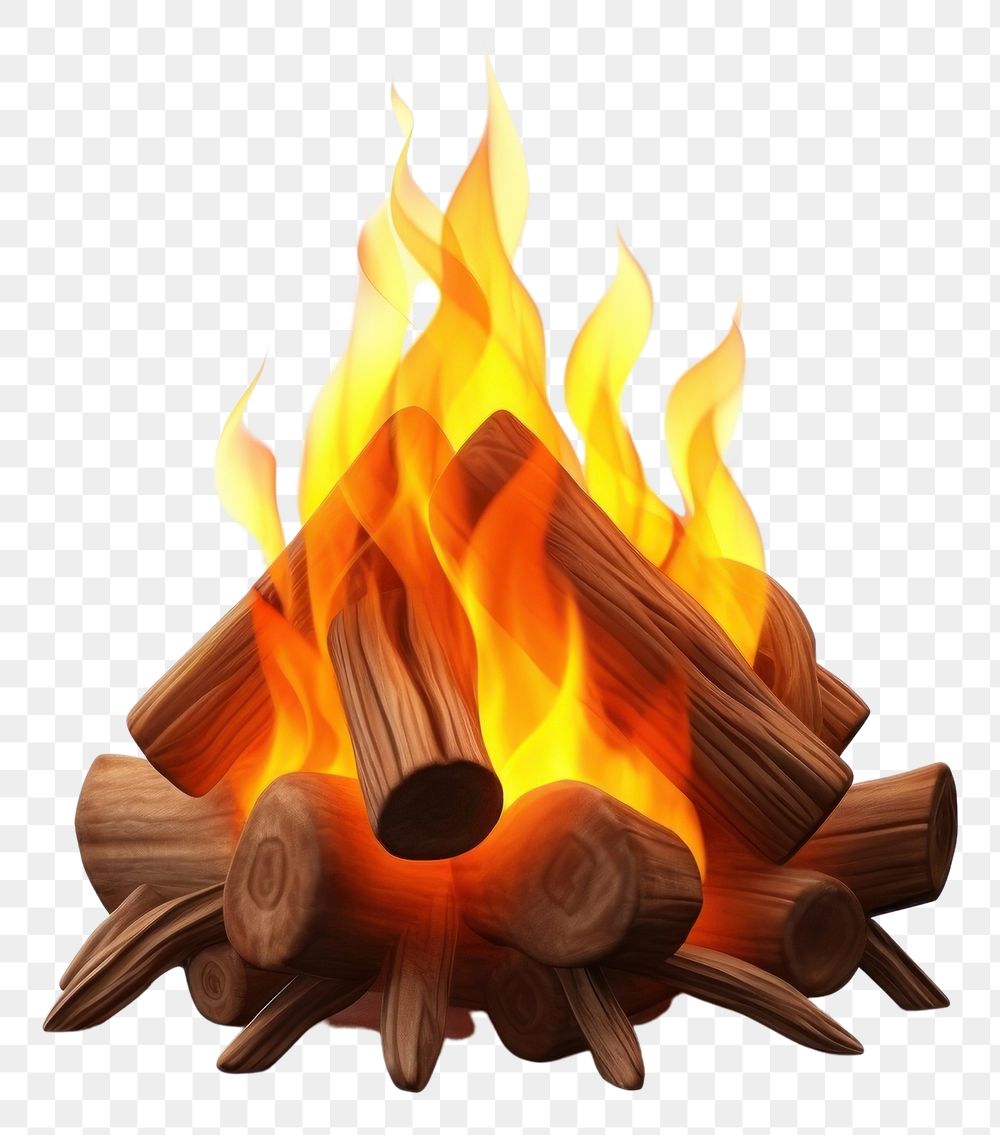 PNG Fire fireplace campfire bonfire. AI generated Image by rawpixel.