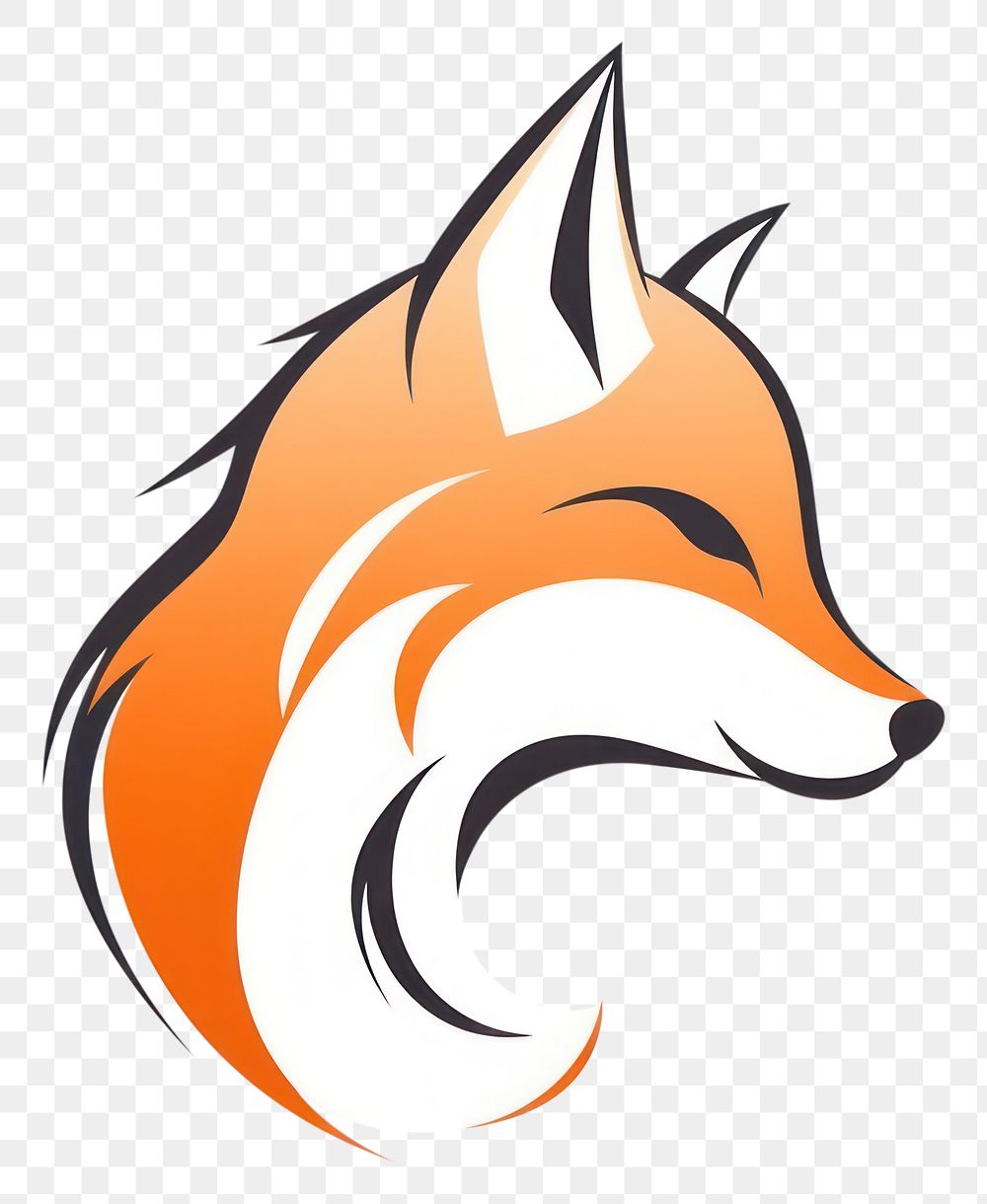 PNG Fox animal mammal logo. AI generated Image by rawpixel.