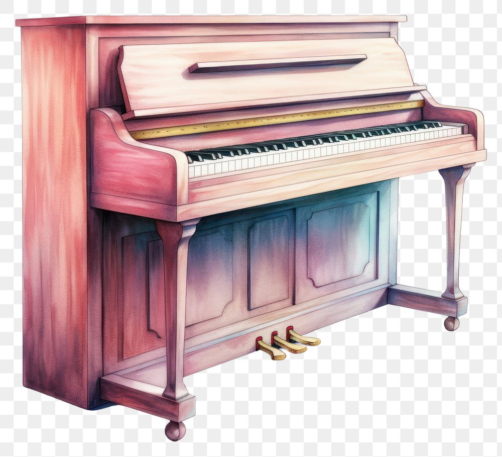 PNG Piano keyboard white background harpsichord. AI generated Image by rawpixel.