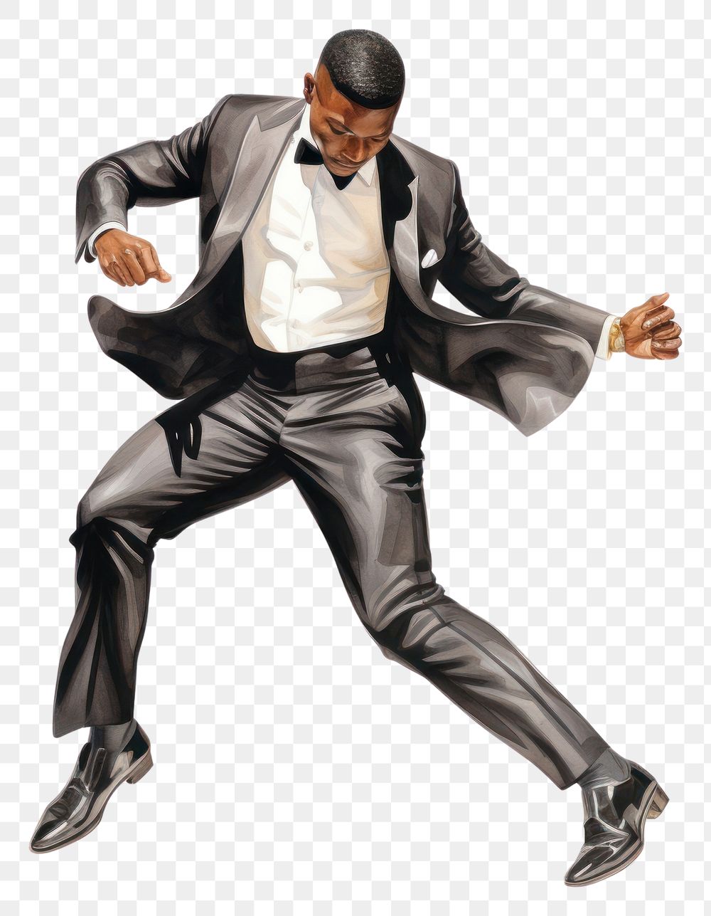 PNG Dancing footwear tuxedo adult. AI generated Image by rawpixel.