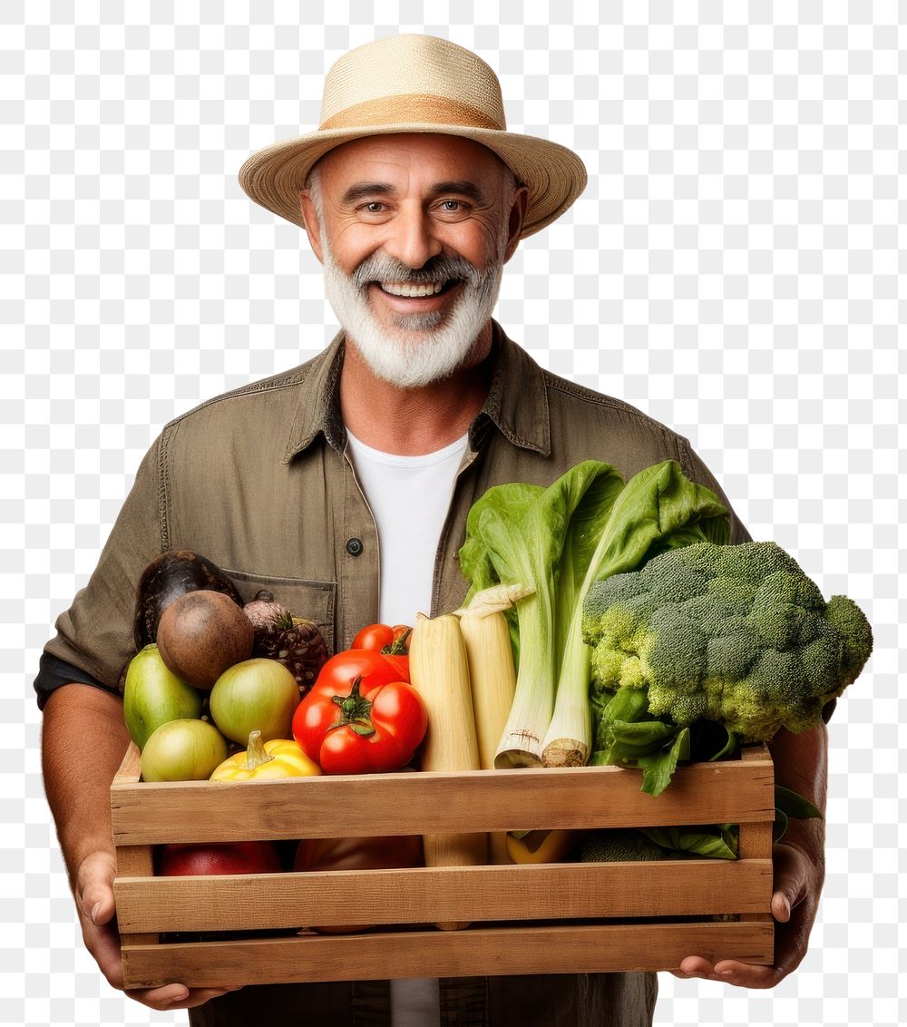 PNG Vegetable smiling holding farmer. AI generated Image by rawpixel.