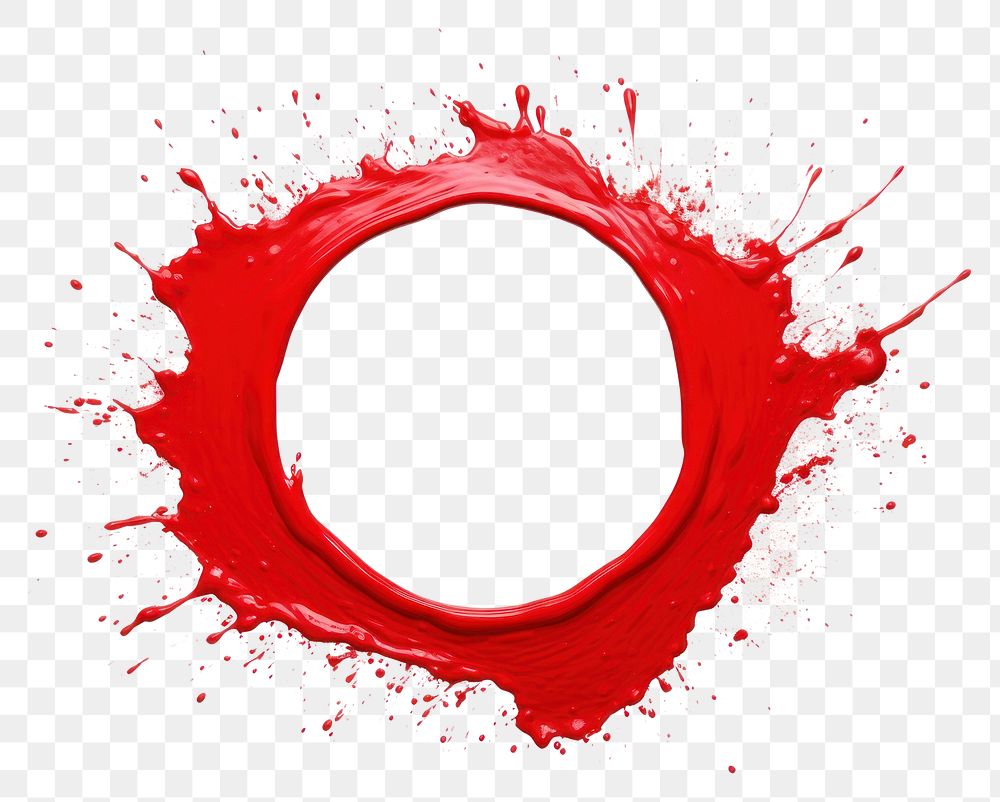 PNG Circle paint red splattered. AI generated Image by rawpixel.