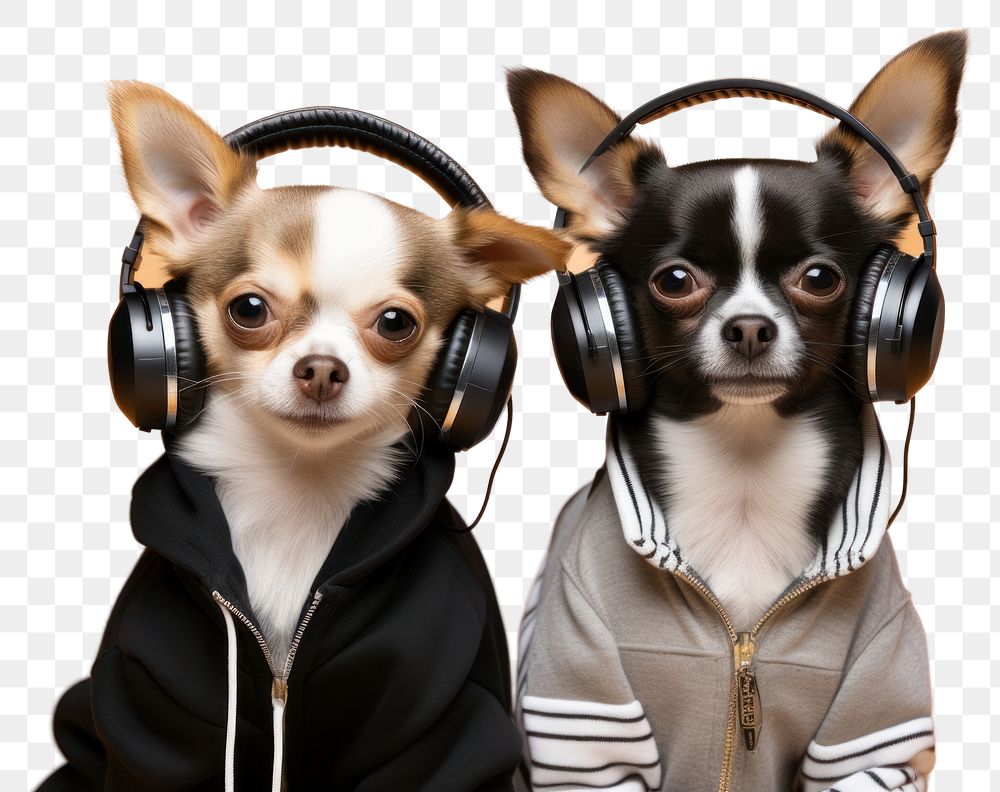 PNG Headphones dog chihuahua headset. AI generated Image by rawpixel.