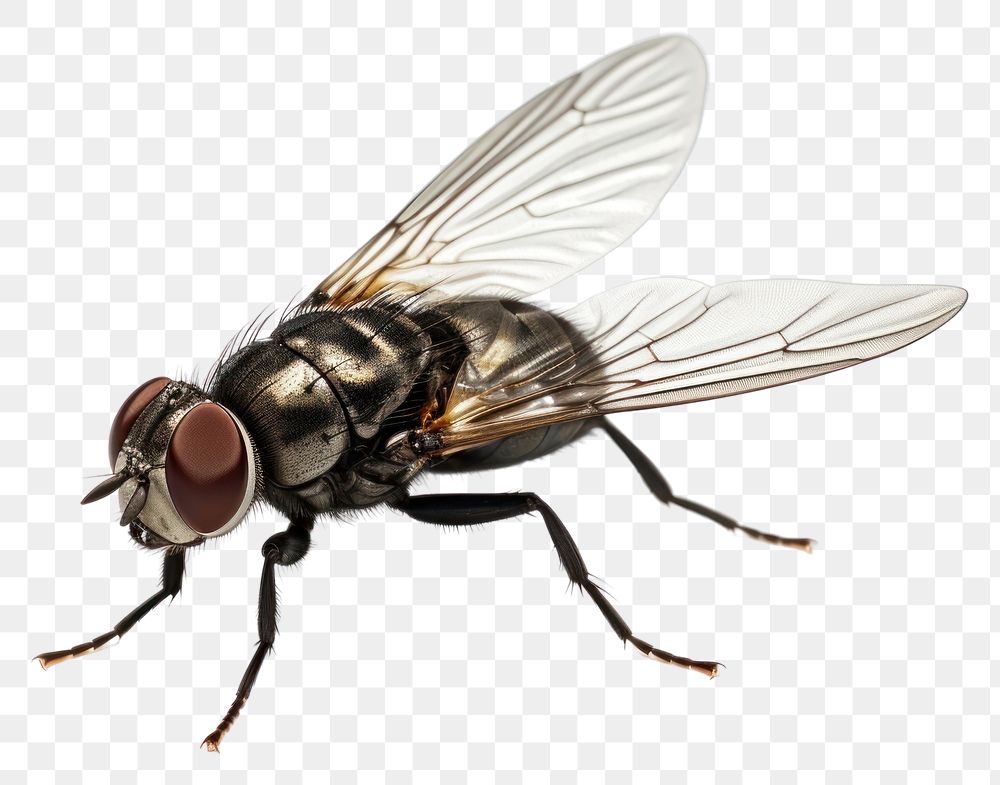 PNG Fly housefly animal insect. AI generated Image by rawpixel.
