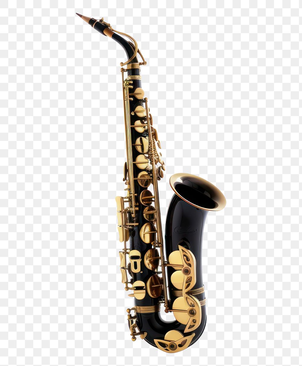 PNG Saxophone white background saxophonist performance. AI generated Image by rawpixel.