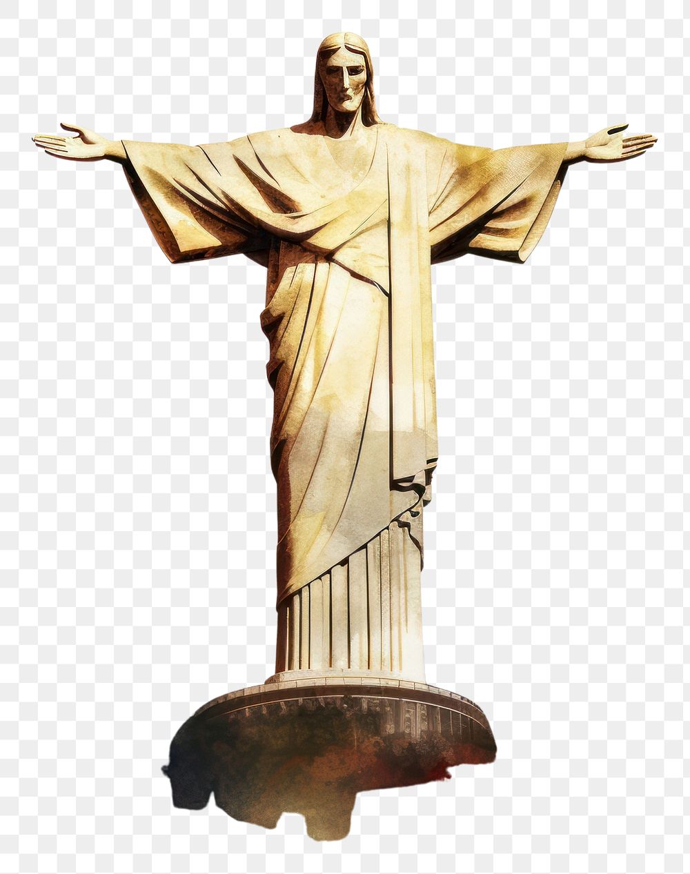 PNG Sculpture statue symbol cross. AI generated Image by rawpixel.