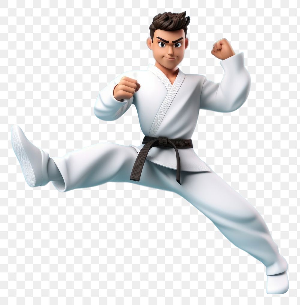 PNG Taekwondo cartoon sports karate. AI generated Image by rawpixel.
