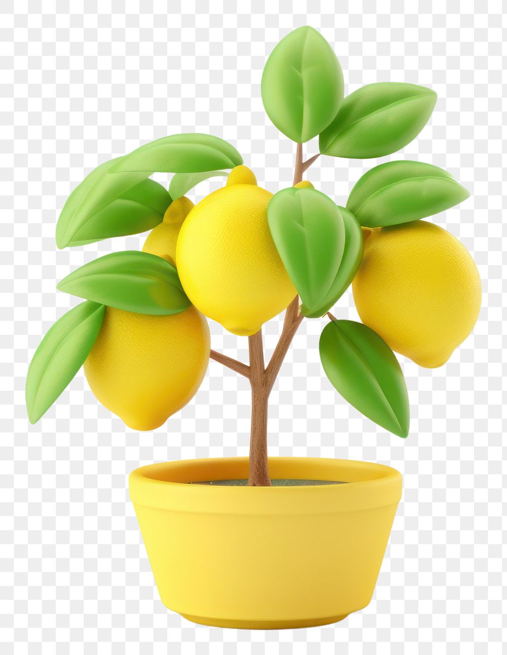 PNG Lemon plant fruit leaf. 