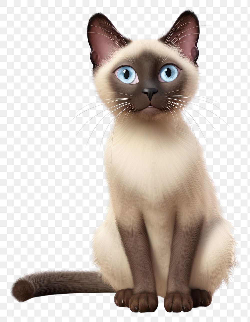 PNG Siamese animal mammal cute. AI generated Image by rawpixel.