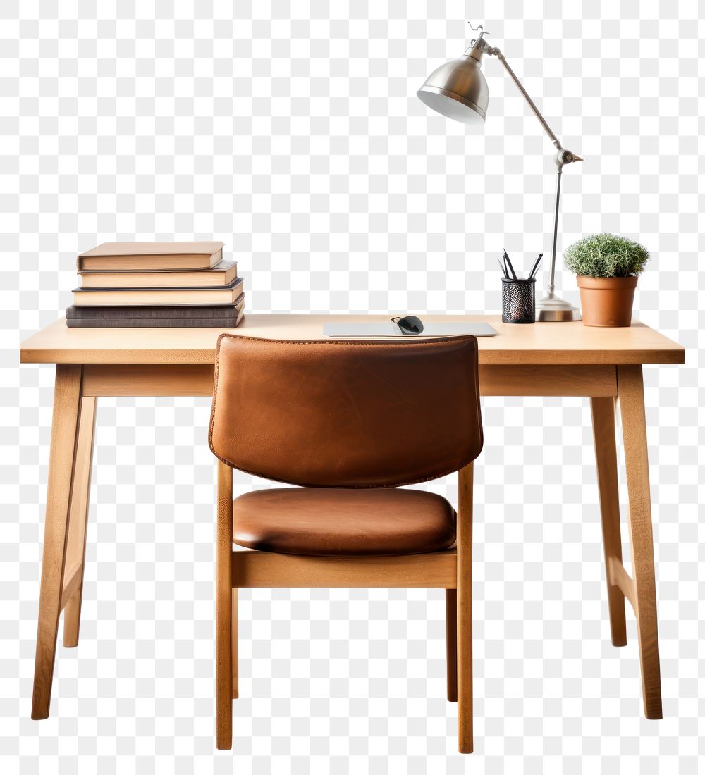 PNG Desk furniture chair table. AI generated Image by rawpixel.