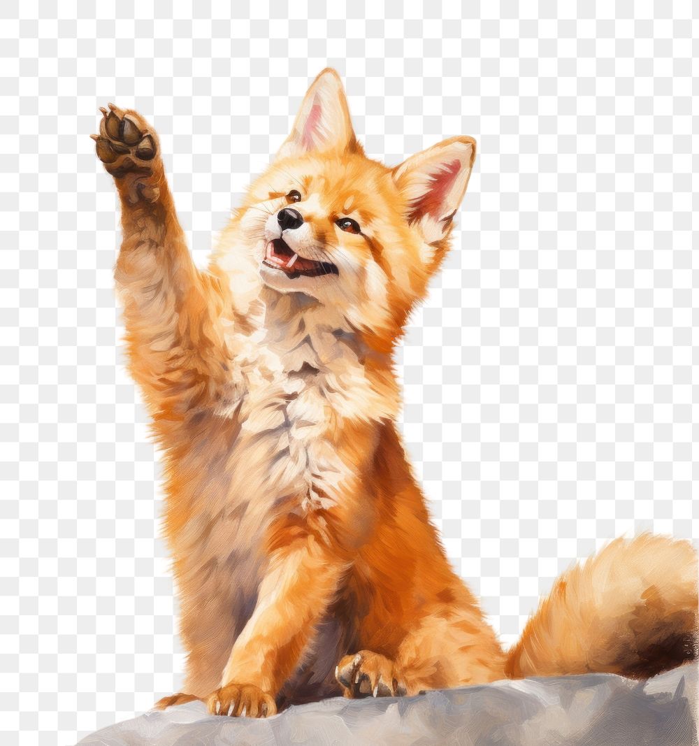 PNG Animal mammal fox pet. AI generated Image by rawpixel.