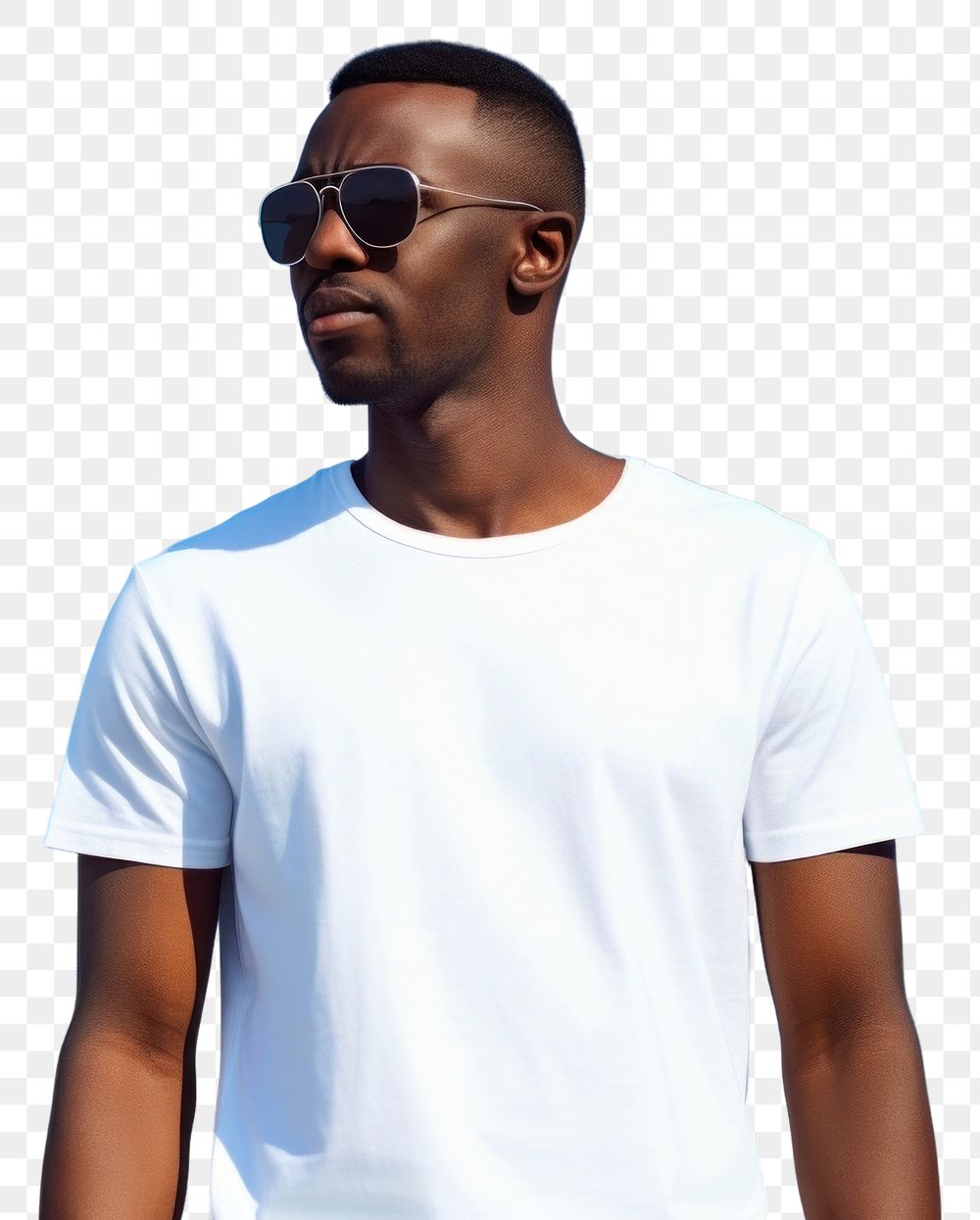 PNG T-shirt sunglasses outdoors adult. AI generated Image by rawpixel.