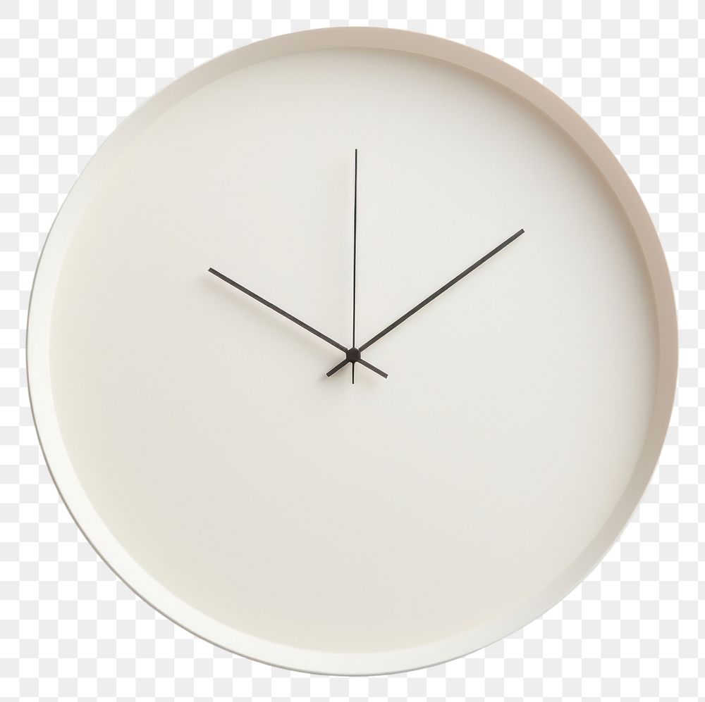 PNG  Clock white wall simplicity. AI generated Image by rawpixel.