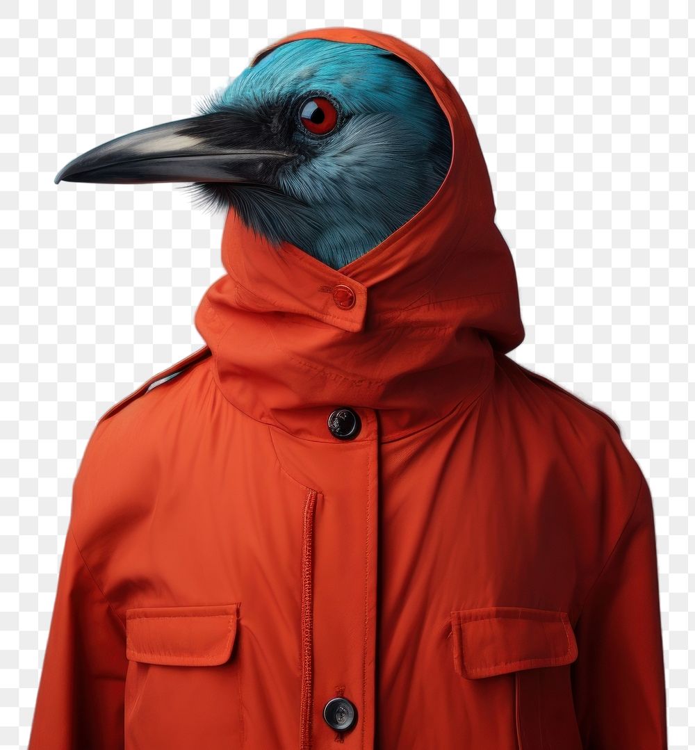 PNG Bird animal outerwear wildlife. AI generated Image by rawpixel.