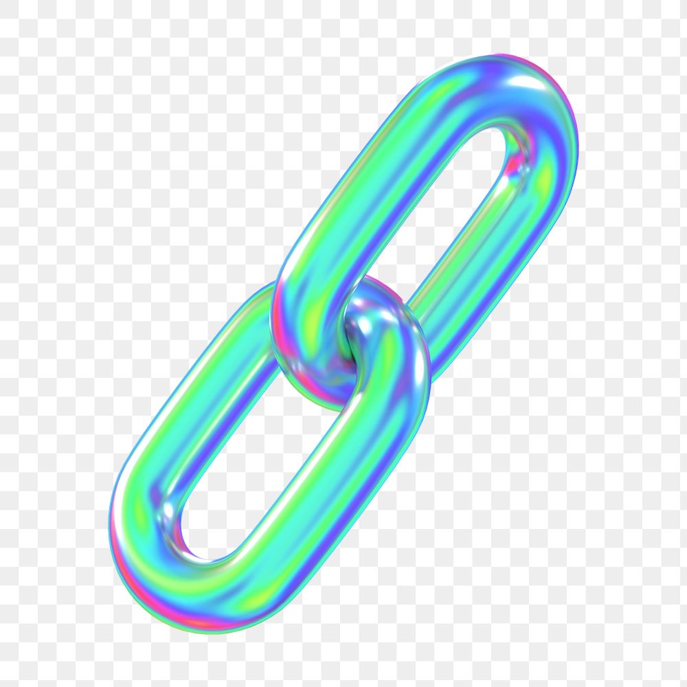 PNG 3D chain link icon, element illustration, transparent background